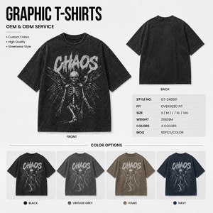 Camiseta Gráfica Vintage Premium Personalizada para Hombre, Estilo Oversize, de Algodón, Ropa Urbana, Marca Privada - Product Image 3
