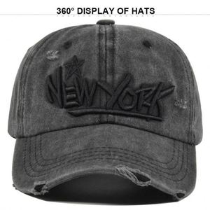 หมวกเบสบอลปักลายแบบวินเทจสั่งทำขายส่ง หมวกแก๊ปยีนส์สไตล์สปอร์ตแบบทำเก่า คุณภาพสูง - Product Image 3