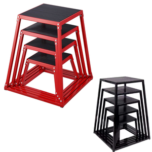 Steel Jump Boxes Five Levels Home Gym Agility Exercise Step Box Set with 230kg Capacity Floor Mount for <b>Strength</b> <b>Training</b> - Product Image 1