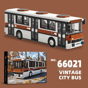 Xbert 66021 557 pezzi VINTAGE CITY BUS Abs Puzzle di plastica costruire blocchi di mattoni giocattolo per bambini assemblare Puzzle giocattolo intelligente - Product Image 4