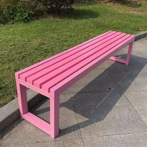 Long Iron <b>Bench</b> Park Outdoor Modern Design Mall <b>Leisure</b> Backrest Seat - Product Image 4
