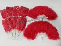 Fluffy White Turkey Feather Held Hand Fan für Frauen Kostüm Show Tea Party Holiday Supply Tanz Braut Hochzeit Dekor Zubehör