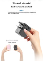 Adaptor Universal Desain All-In-One Pengisian Cepat 20W untuk Perangkat dengan 2 Port USB-A dan 3 Port USB-C Soket 2AC untuk Ponsel