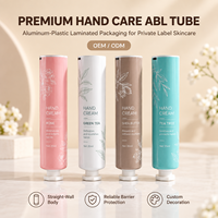 Tube d'emballage pour crème pour les mains en aluminium et plastique laminé, logo personnalisé, impression UV, bouchon à vis 12,7-35 mm