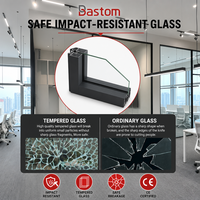Cloison modulaire insonorisée à impact élevé de 100 mm avec cadre en aluminium intégré pour tours de bureaux commerciaux