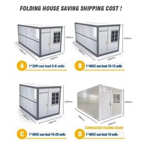 Casa Modular Prefabricada Moderna de Acero Ligero, Portátil, Plegable, Tipo Contenedor, para Vivienda u Oficina
