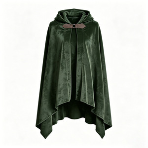 Cape courte en velours Elf Knight, costume de cosplay, costume de jeu de rôle d'Halloween, taille adulte, taille unique - Product Image 2
