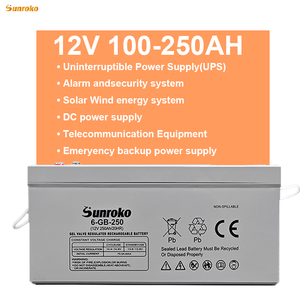 Baterías Solares <span class=keywords><strong>de</strong></span> <span class=keywords><strong>Gel</strong></span> <span class=keywords><strong>de</strong></span> Ciclo Profundo Sunroko 12V 100Ah 250Ah 300Ah, Batería Solar <span class=keywords><strong>de</strong></span> Plomo-Ácido <span class=keywords><strong>AGM</strong></span> para Almacenamiento <span class=keywords><strong>de</strong></span> Energía - Product Image 3