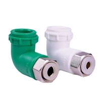 Raccord de tuyau d'eau en PPR 1/2'' haute pression à surface lisse, forgé, à souder, petit raccord coudé direct, modèle 023 MG