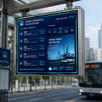 Affichage LCD suspendu extérieur haute luminosité pour arrêt de bus, pour l'information des passagers et la publicité