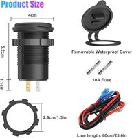 Cargador USB para Auto de 12V con Puerto USB C de 65W PD3.0 y Carga Rápida 3.0 de 18W
