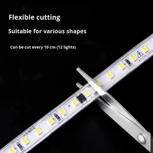 Tira de Luces LED Impermeables de 220V, 3 Metros, Autoadhesivas, Corte Libre de 10cm, Sin Controlador, 2835 SMD, 120 LED, Tiras de Luz Flexibles para Decoración - Product Image 3