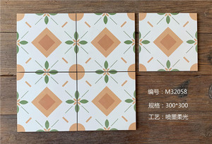 Đất nước tươi mờ 400x400mm hoa Mẫu gạch sứ mộc mạc trang trí chống trượt sàn tường gạch - Product Image 3