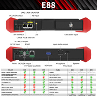Probador de CCTV Rsrteng E88, Probador de Cámaras IP 4K, Probador de IPC de 8 Pulgadas, Herramientas de Prueba de Red WiFi SFP, Probador de Cables con Salida de Energía Hi-POE/POE++