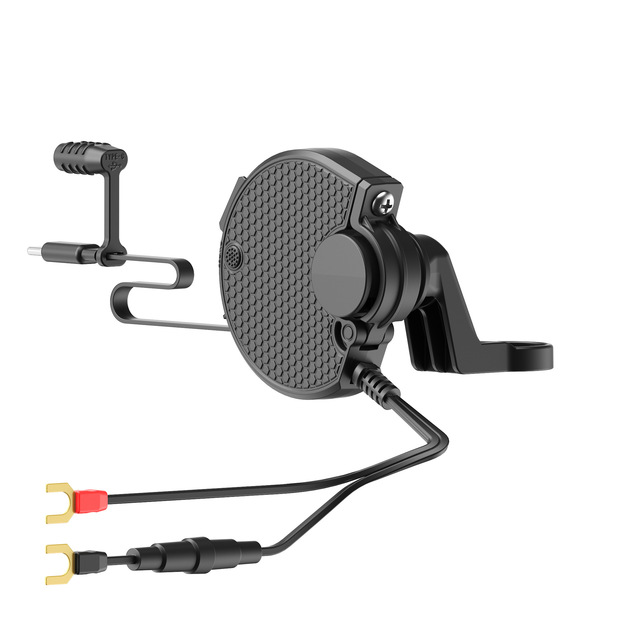 Universal Motorcycle USB Charger with Retractable Type-C Cable, DC 10-80V waterproof charger