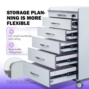 YAYIDA Dental Storage Cabinet 59x50x89cm Mobile Tool Cabinet With Silent Sliding <b>Track</b> For Clinic Use - Product Image 1