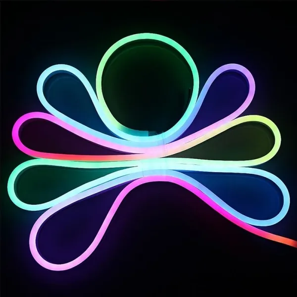 Fábrica de Listras Flexíveis Personalizadas Rgb Rgbw Rgbww 5v 12v 24v Ip67 Impermeável Silicone Flex Led Neon Strip