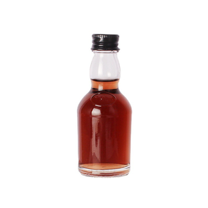 Clear Mini Small 50ml Licor Alcohol Glass Botella de vino con tapón de rosca para <span class=keywords><strong>Brandy</strong></span> serigrafiado - Product Image 1