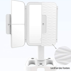 2024 New Arrival <strong>Triple</strong> Folding Vanity Makeup <strong>Mirror</strong> Led Smart Makeup <strong>Mirror</strong> with Cosmetic logo MF33 - Product Image 6