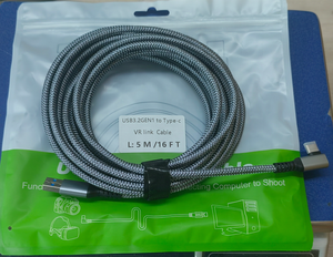 Câble de synchronisation et de charge rapide USB 3.1 Type-C à 90 degrés, 3 m (10 pi), blindé en aluminium avec gaine en nylon, pour scanner de codes-barres <span class=keywords><strong>VR</strong></span> et caméra - Product Image 4