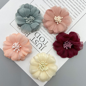 Pince à cheveux en tulle 3D faite à la main, 12 cm, pour accessoires capillaires, style décontracté - Product Image 1