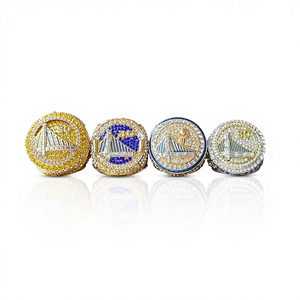 Juego Conmemorativo de <span class=keywords><strong>los</strong></span> 4 Anillos de Campeonato de <span class=keywords><strong>los</strong></span> Golden State Warriors en Aleación Dorada para Hombre, Gran Venta en Europa y América - Product Image 2