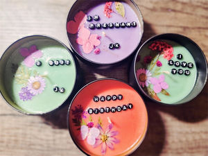 Vela Aromática de Cera de Soja con Mensaje Oculto Popular, con Flores, Personalizada, con Alfabeto Secreto, Velas Aromáticas Sorpresa - Product Image 2