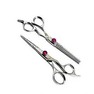 ASAP 6-inch Right Handed Stainless Steel Salon Haircut Scissors Eco-Friendly Blunt Hair Cutting Plastic Handle Medium Handle - Product Image 1