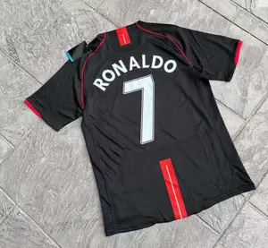 Jersey Sepak Bola Retro Utd 2008 Kaus Sepak Bola Memorial Klasik Ronaldo Seragam Permainan Lama