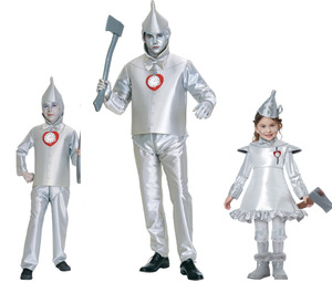 Ensemble de costumes familiaux tendance pour Halloween, personnage de <span class=keywords><strong>film</strong></span> Tin Man, comprenant des costumes, des robes, une cape et un haut - Product Image 1