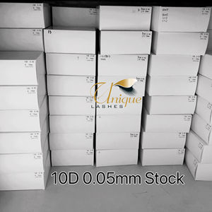 Corée PBT Fiber Silk Lashes Racine courte 0.05 8D 9D 10D Premade Volume Fans Middle Tape Extensions de cils - Product Image 6