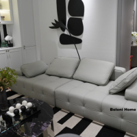 Moderne Umweltfreundliche Echtleder-Sektionalsofa-Kollektion Couch mit Hochwertigem Schaumstoff Modulares Sofa für Wohnzimmer