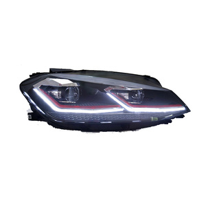 Venta de fábrica parachoques delantero faro actualización GT estilo LED faros delanteros para Volkswagen VW <span class=keywords><strong>Golf</strong></span> <span class=keywords><strong>7</strong></span> <span class=keywords><strong>Golf</strong></span> <span class=keywords><strong>7</strong></span>,5 2013-2020 - Product Image 1