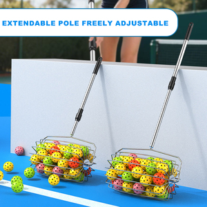 <span class=keywords><strong>Ramasse</strong></span>-balles en acier inoxydable au design minimaliste, pas besoin de se pencher, léger, résistant à la pression, personnalisé pour le pickleball - Product Image 2