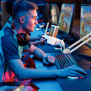 ไมโครโฟน Maono DGM20 ระดับมืออาชีพ สำหรับเล่นเกมสตรีมสด ไมโครโฟนคอนเดนเซอร์แบบตั้งโต๊ะ พร้อมไฟ RGB สำหรับเล่นเกมและบันทึกเสียงในสตูดิโอ เชื่อมต่อผ่าน USB - Product Image 3