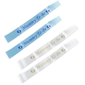 Bébé douche maman à être bandoulière bébé douche bébé empreinte <span class=keywords><strong>pied</strong></span> étiquette ceinture - Product Image 1