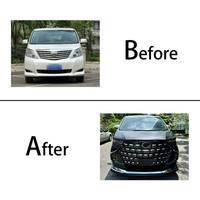 Pour Alphard/Vellfire ANH20 2008-2014 mise à niveau vers Alphard AGH40 2024 1:1 Bodykit avec capot garde-boue pare-chocs phare feu arrière