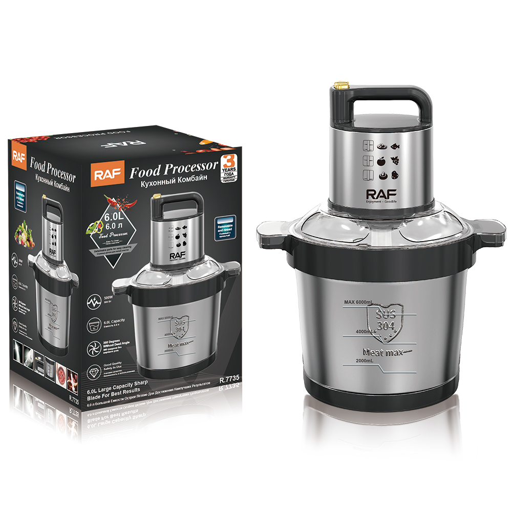 RAF R.7735 Multi-Function Food Processor - Efficient Grinding
