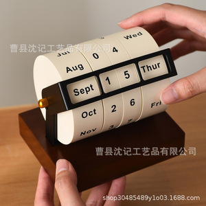 Memory <b>Rotating</b> Perpetual Calendar <b>Desk</b> Calendar For Office Desktop Use 2024 Creative Design - Product Image 5