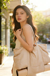 Sac de Pilates personnalisé de haute qualité en toile recyclée grande capacité sac de toile de Yoga robuste sac fourre-tout de Yoga multifonctionnel - Product Image 4