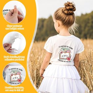 Trasferimenti Termoadesivi per Amanti dei Libri, Trasferimenti DTF per Magliette a Tema Lettura, Vinile Termoadesivo Pronto all'Uso, Decalcomanie Termoadesive Floreali per Amanti dei Libri - Product Image 3