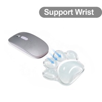 Tapis de souris ergonomique imperméable peau douce abattage PC Gel Silicone tapis de souris Transparent avec repose-poignet pour PC portable accessoires