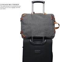 Sacoche étanche et extensible antivol en nylon Oxford pour ordinateur portable mallette d'affaires pour hommes et femmes voyage épaule 24L