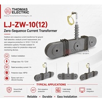 Transformateur de courant zéro-sequence LJ-ZW-10(12) CT 10/12kV 20/50A 1A 10P10 Extérieur Époxy-Silicone