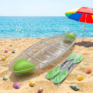 Canoë-kayak transparent pour 2 personnes, bateau en verre transparent pour <span class=keywords><strong>l</strong></span>'océan, matériau PC avec fond transparent pour <span class=keywords><strong>la</strong></span> pêche en lacs et rivières - Product Image 6