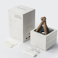 Diffuseur d'huiles essentielles aromatiques, effet de flamme colorée, humidificateur alimenté par USB, télécommande, utilisation à l'hôtel, à la maison, au bureau