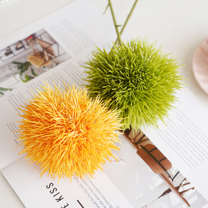Nouvelle plante artificielle verte, œillet vert, boule pointue en caoutchouc souple, accessoires de photographie de mariage, décoration intérieure, imperméable - Product Image 3