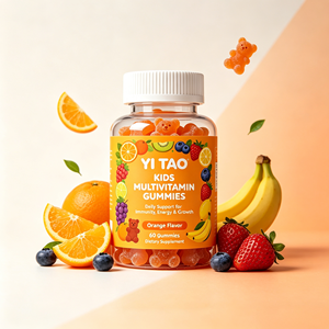 Gummies multivitaminées pour enfants sous marque blanche, saveur orange, pour soutenir l'immunité, l'énergie et la croissance, complément OEM, 60 unités - Product Image 3
