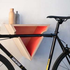 Perchero de madera montado en la pared para bicicleta, nuevo diseño personalizado, para interior - Product Image 3