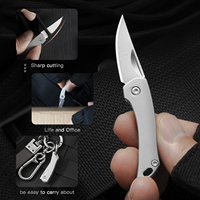 Couteau pliant mini portable en acier inoxydable personnalisé OEM pour la vente en gros, avec gravure laser, idéal pour le déballage express